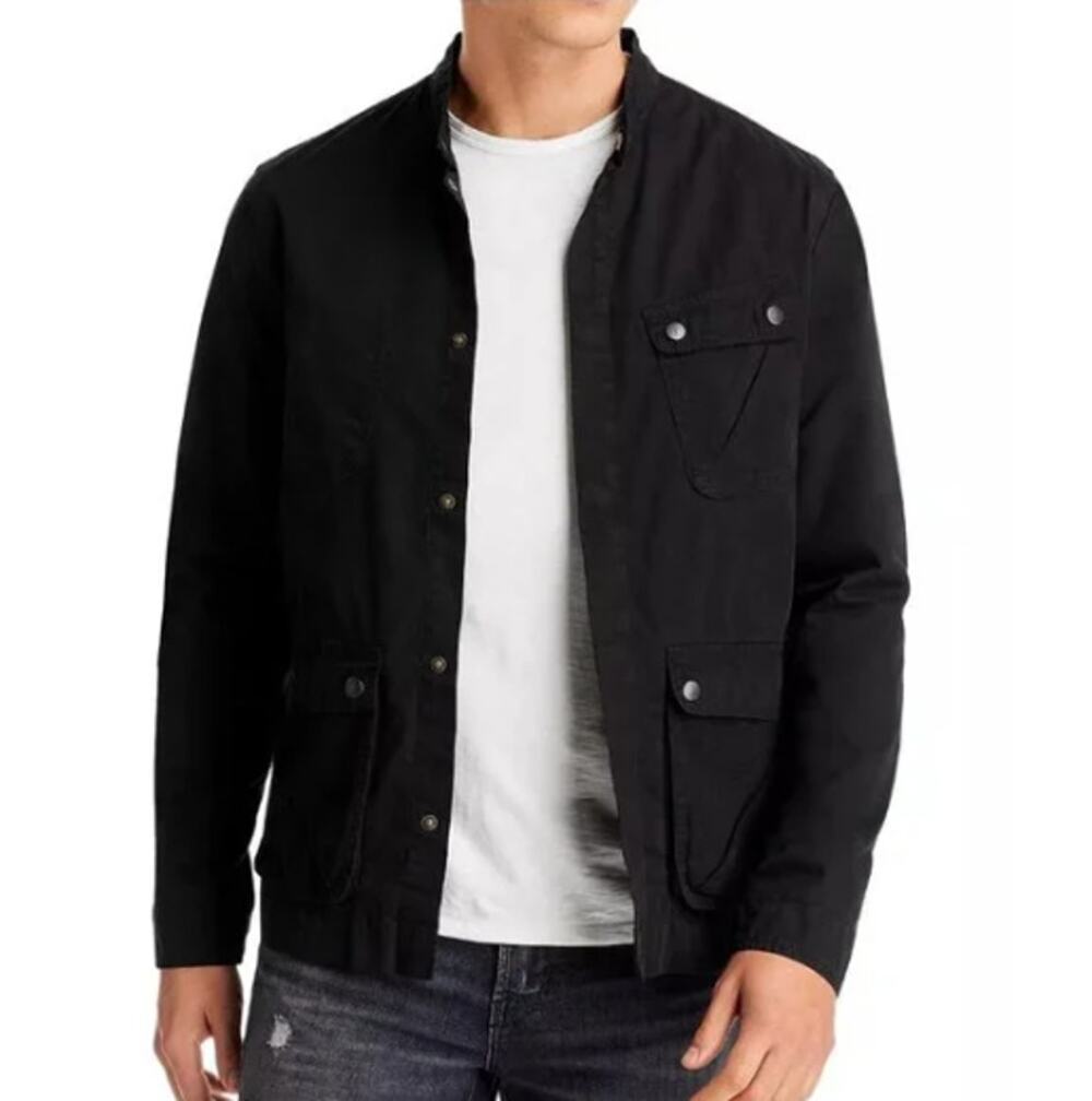 NWT John Varvatos Men's Black DOM M65 Inspired Military Field Jacket Size 48